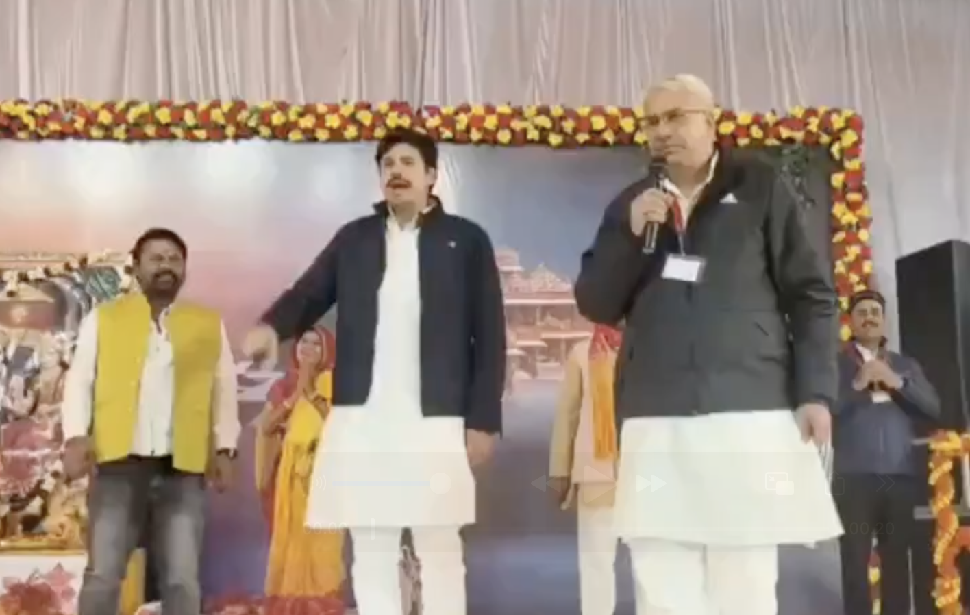 BJP legislator declares, ‘live in india, chant radhe-radhe,’ at religious event