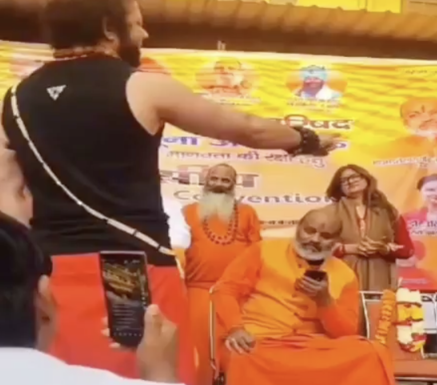 Hindu Monk Calls for Armed Resistance Against Muslims at Dharm Sansad