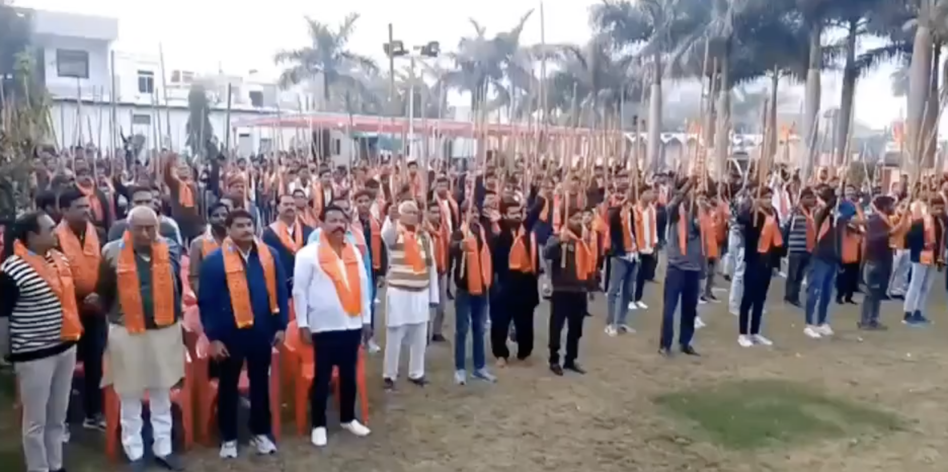VHP-Bajrang Dal’s Shaurya Yatra Features Baton-Wielding Pledges for ‘Hindu Rashtra’ and ‘Akhand Bharat’