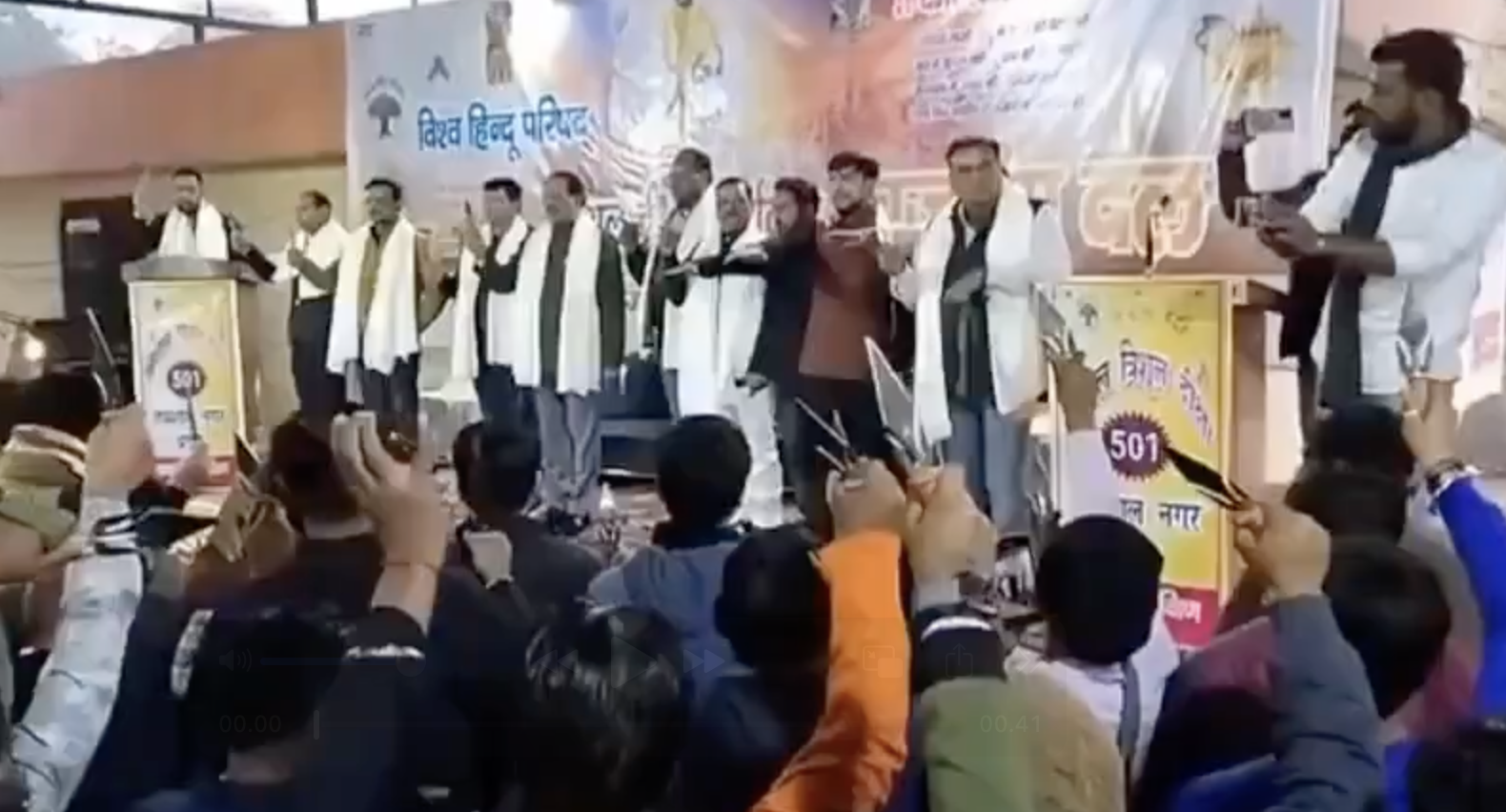 VHP-Bajrang Dal Trishul Deeksha Attendees Take Oath for ‘Hindu Rashtra’ Holding Miniature Tridents