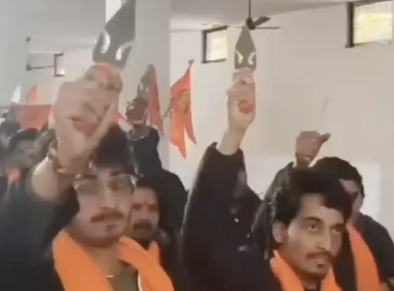 VHP-Bajrang Dal Organizes Trishul Deeksha Event, Participants Take Oath with Tridents