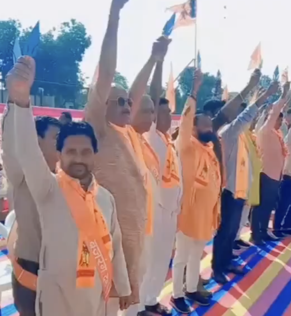 VHP-Bajrang Dal Organizes Trishul Deeksha Ceremony, Attendees Take Oath with Trishuls