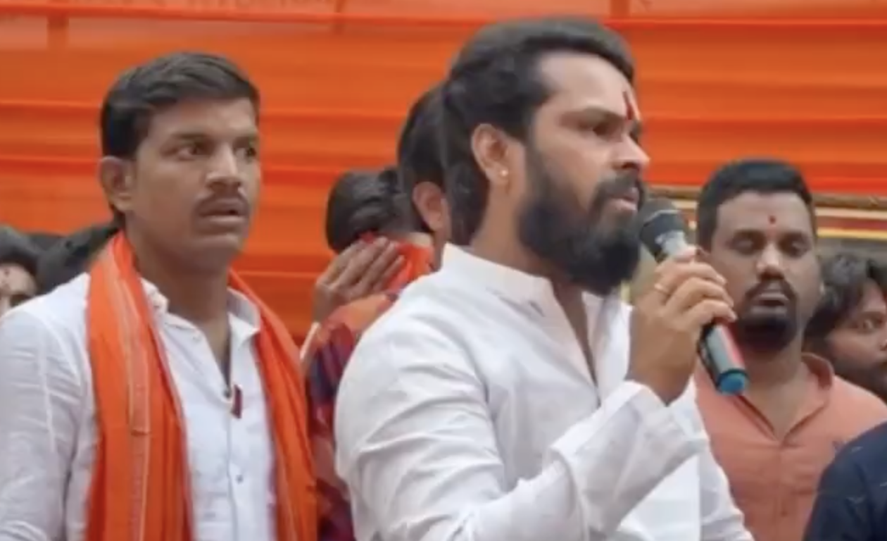 BJYM Leader Nitin Nandkar at Shiv Jayanti Event Declares Readiness to ‘Kill for Sanatan’