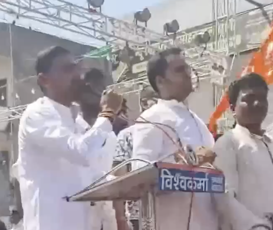 BJP Leader Chotesahab Patel at Protest Threatens Bulldozer Demolitions Over ‘Love Jihad’ Allegations