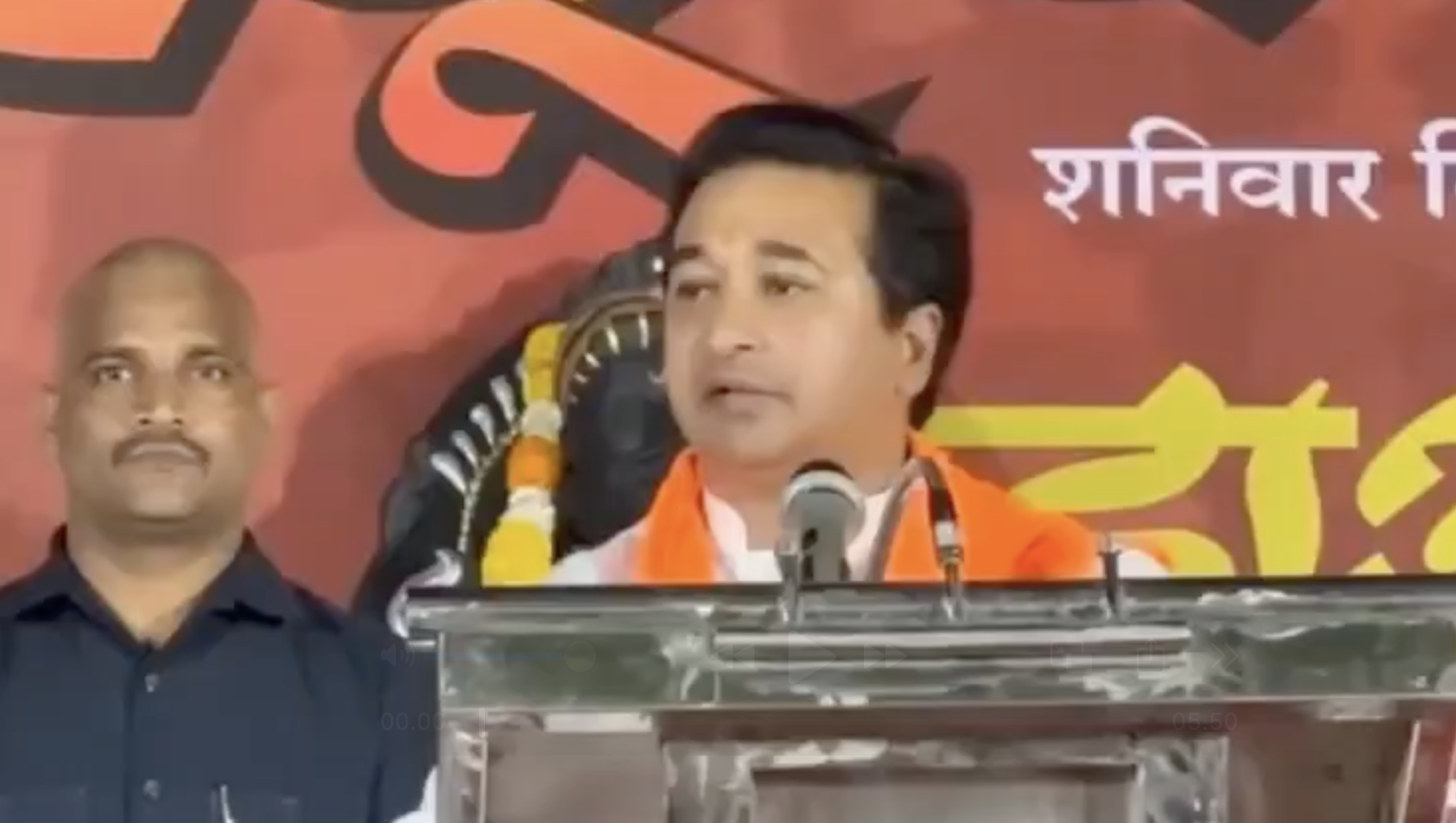 In Ahmednagar, BJP MLA Nitesh Rane at Hindu Dharma Sabha Calls for Economic Boycott of Muslims, Promotes Hindu Rashtra