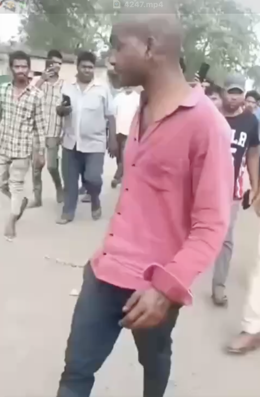 Police and Bajrang Dal Parade Alleged Cow Attacker, Publicly Assault Him