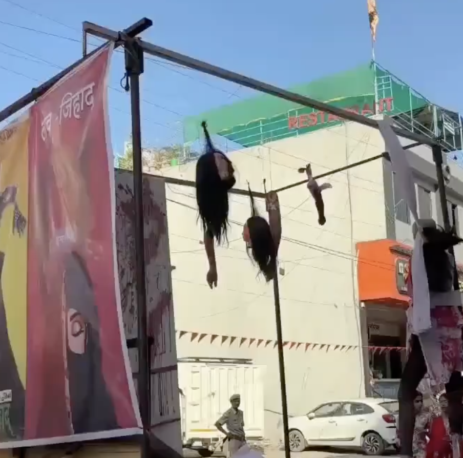 Gruesome ‘Love Jihad’ Tableau at Hindu New Year Rally Depicts Dismembered Woman and Muslim Youth in Chains
