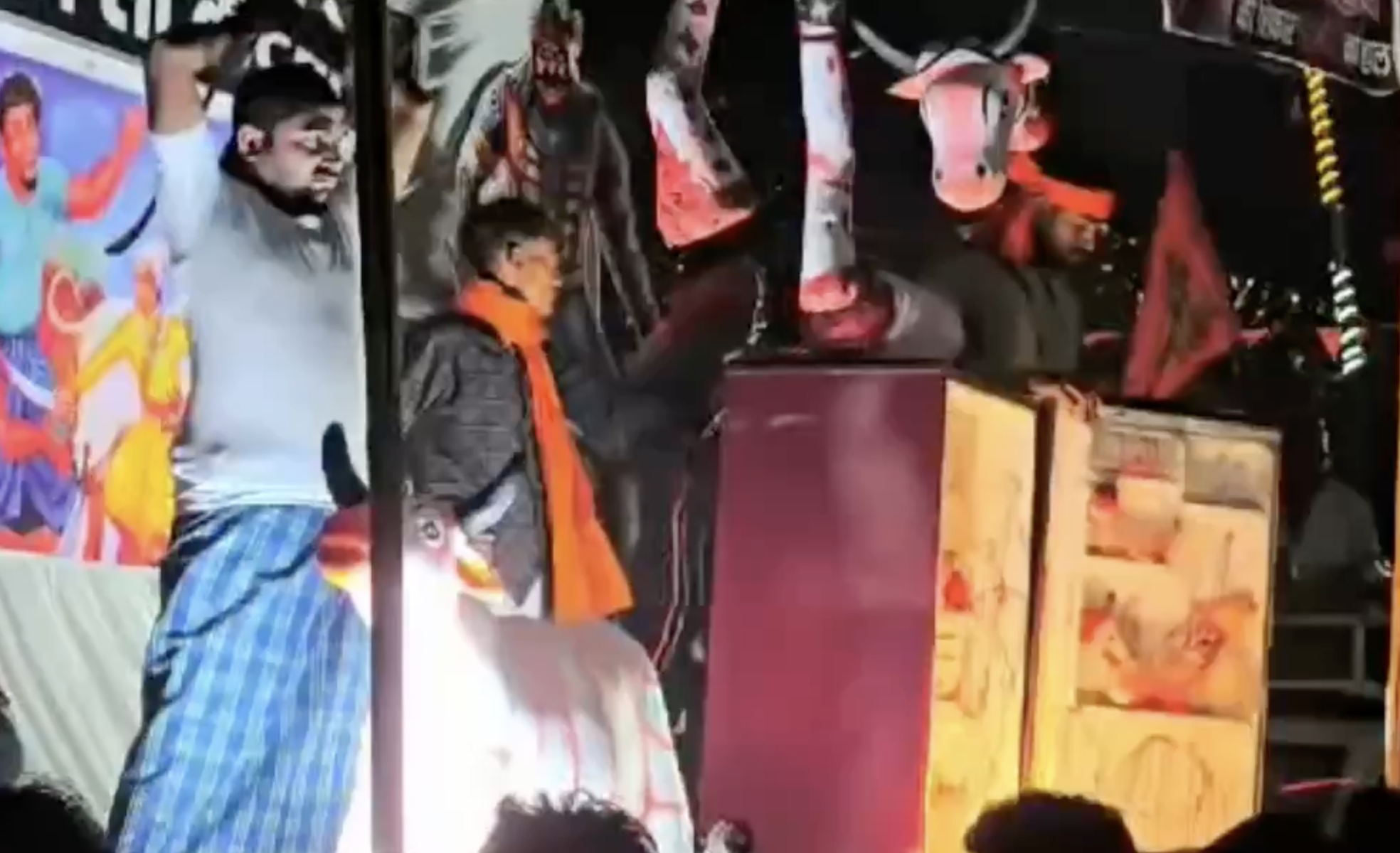 Tableau Depicts Muslim Man Slaughtering Cows and Dismembered Woman to Promote ‘Love Jihad’