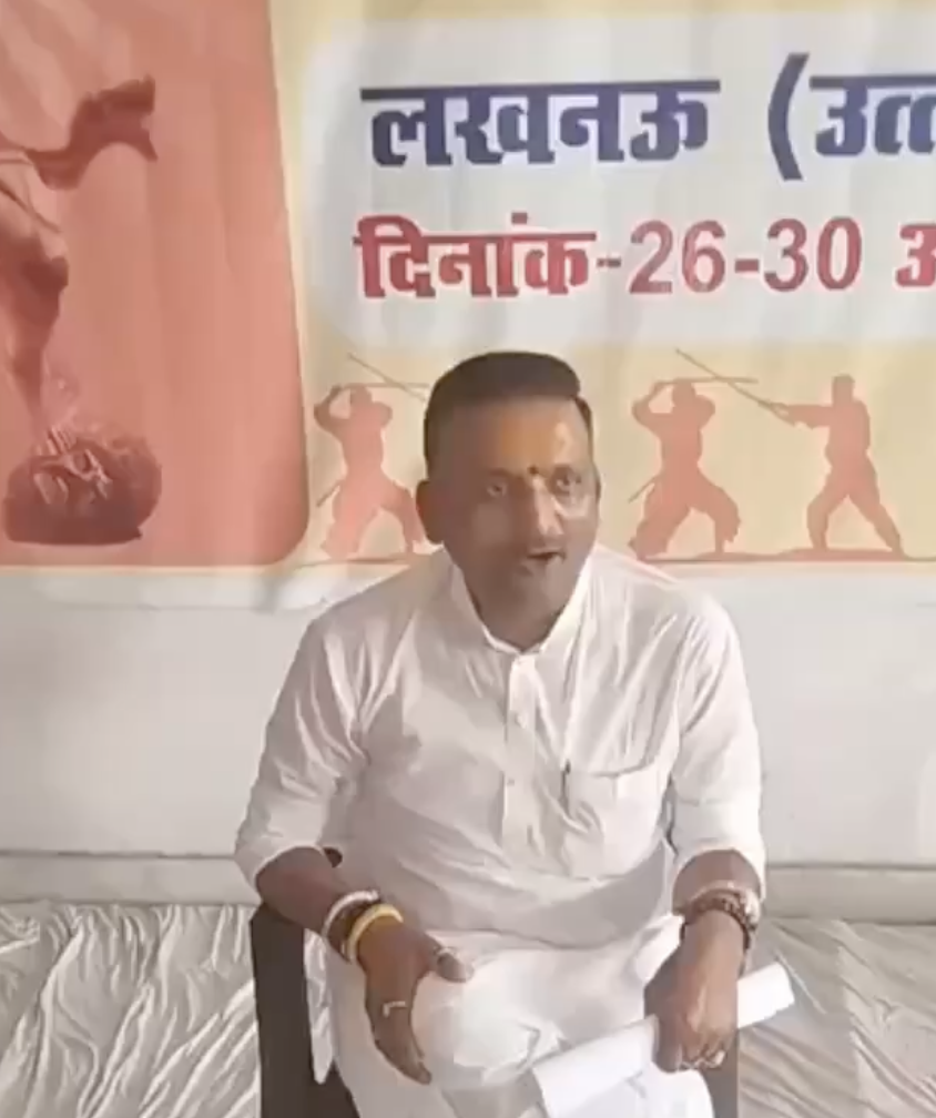 Manoj Kumar at AHP-RBD Camp Calls for Muslim Boycott and Holds Weapons Training