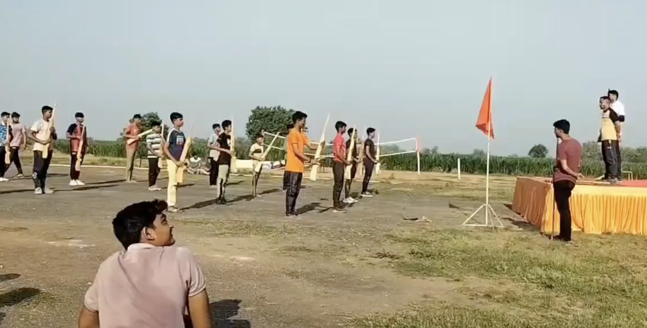 AHP-Bajrang Dal Trains Youths in Rifle Use with Wooden Replicas and Firearm Lessons in Baroda