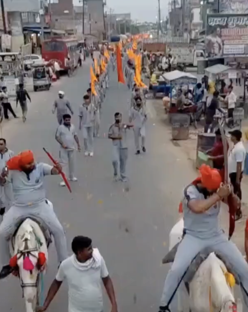 In Nigdi Pradhikaran, VHP-Bajrang Dal Holds Trishul March; Youth Parade With Weapons
