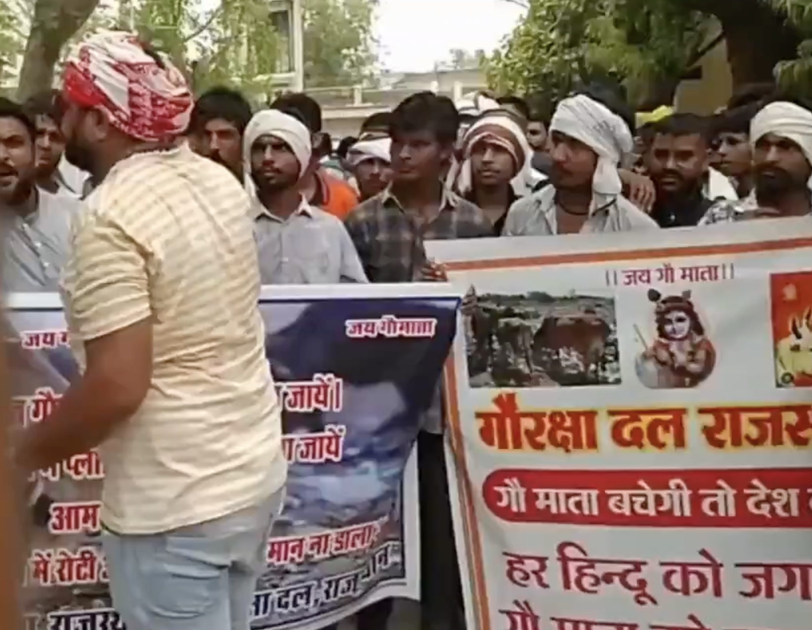 In Chidawa, cow protection protest includes violent slogans against alleged slaughterers