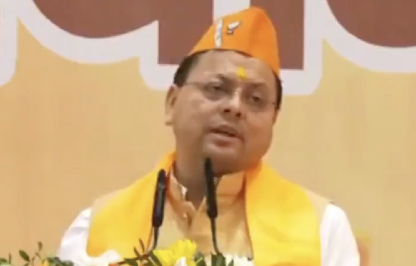 In Dehradun, CM Pushkar Singh Dhami Peddles ‘Love Jihad’ and ‘Land Jihad’ at BJP Rally