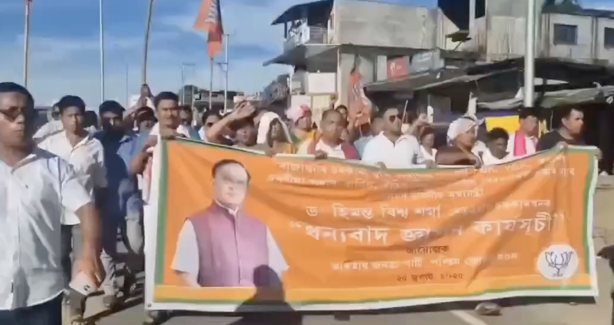 In Jonai, BJP Rally Thanks Assam CM for Evictions, Calls Muslims “Bangladeshis”