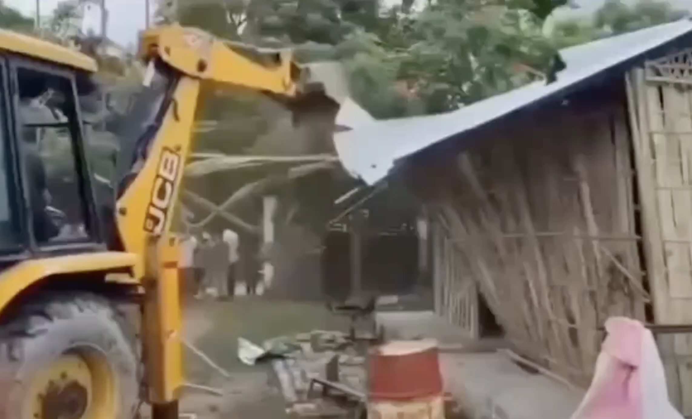 In Lahari Kachari, Tinsukia, administration demolishes madrasa and mosque boundary after Bir Lachit Sena complaints