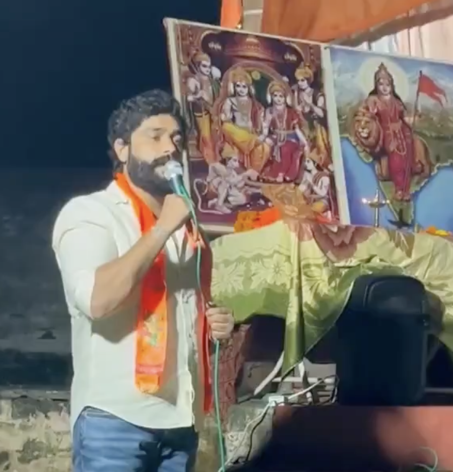 In Mhow, Karni Sena’s Jaideep Singh Chouhan warns women of alleged ‘jihadi’ traps at VHP event