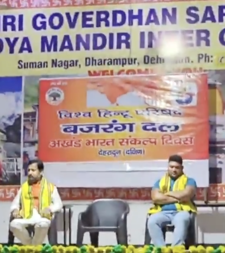 In Dharampur, Dehradun, Bajrang Dal’s Vikas Verma calls Partition an ideological war and peddles ‘love jihad’
