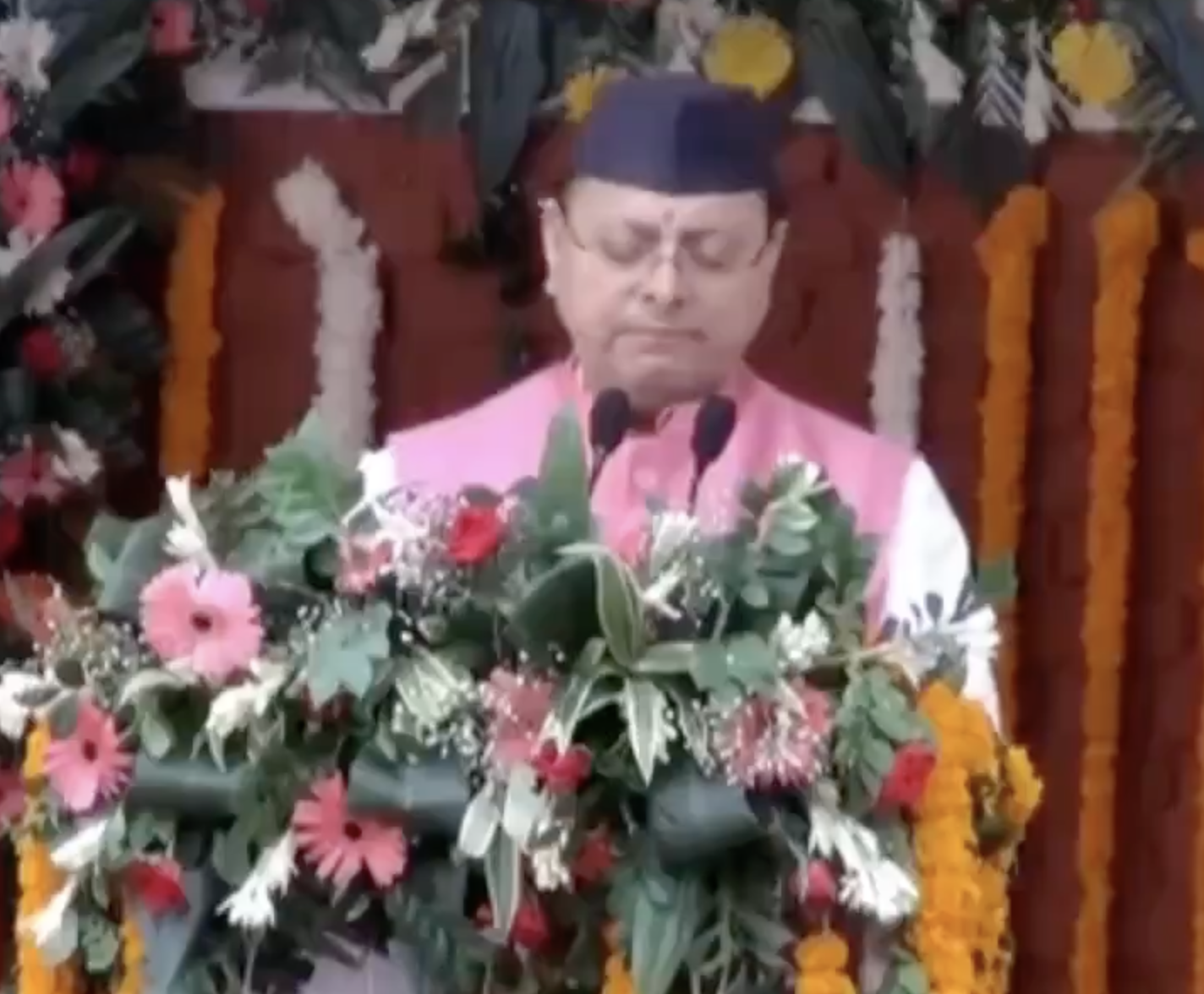 In Dehradun, CM Pushkar Dhami touts action on ‘land jihad,’ ‘love jihad’ and madrasa demolitions in I-Day speech