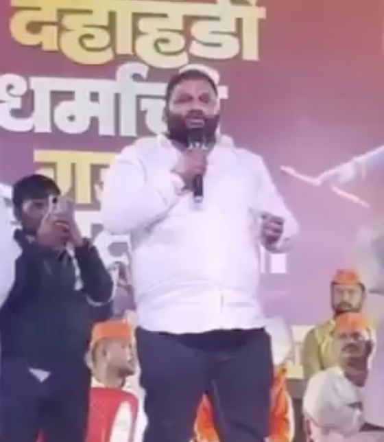 In Sambhaji Nagar, Sri Ram Sangh president Sagar Baig insults Abul Kalam Azad and demonises Muslims at Dahi Handi