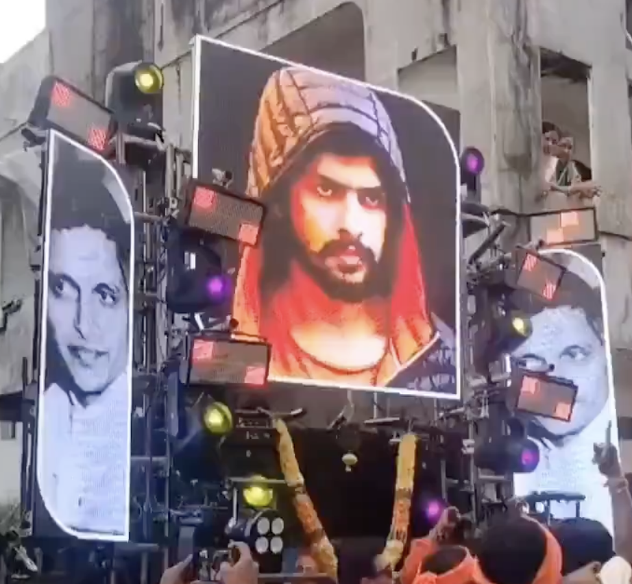 In Bhainsa, Godse and Bishnoi photos displayed in Ganesh procession spark outrage