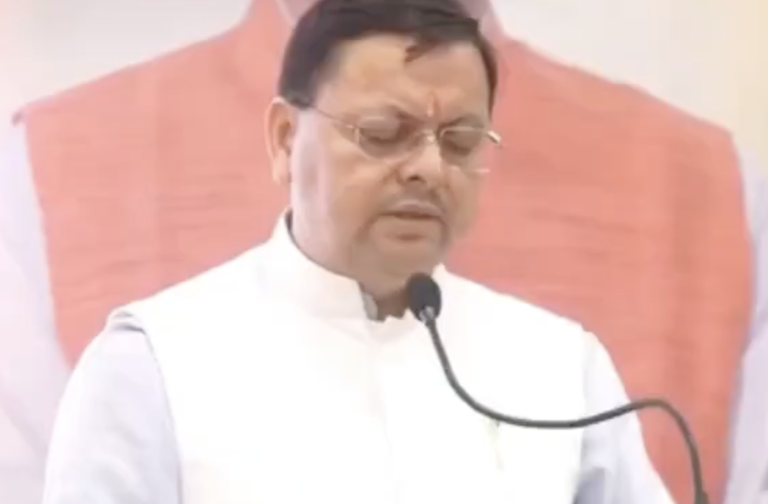 In Kashipur, Chief Minister Dhami spreads conspiracies of ‘land jihad’ and ‘love jihad’