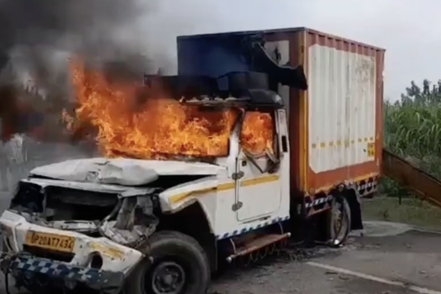 In Laksar, mob sets vehicle ablaze after cow death, chanting ‘shoot cow killers’