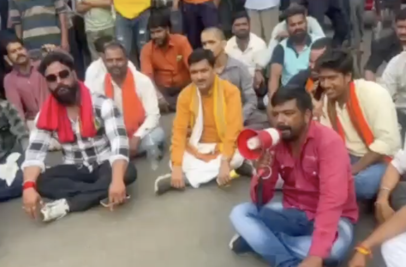 In Anand Nagar, Bajrang Dal protests alleged Muslim encroachment on cremation ground