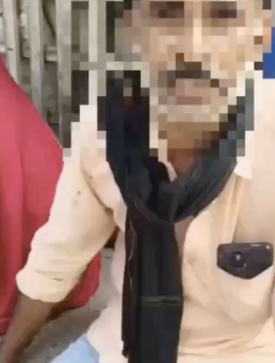 In Katra, Bajrang Dal vigilantes harass a man carrying meat during Navratri