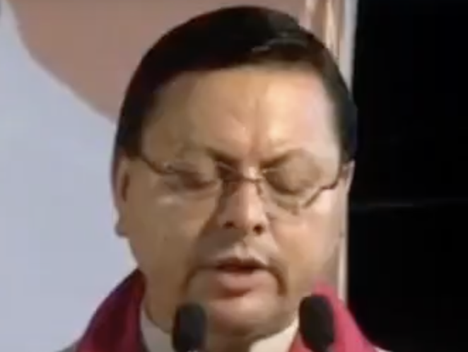 In Dehradun, CM Dhami touts “land jihad” claims plus madrasa closures and shrine demolitions