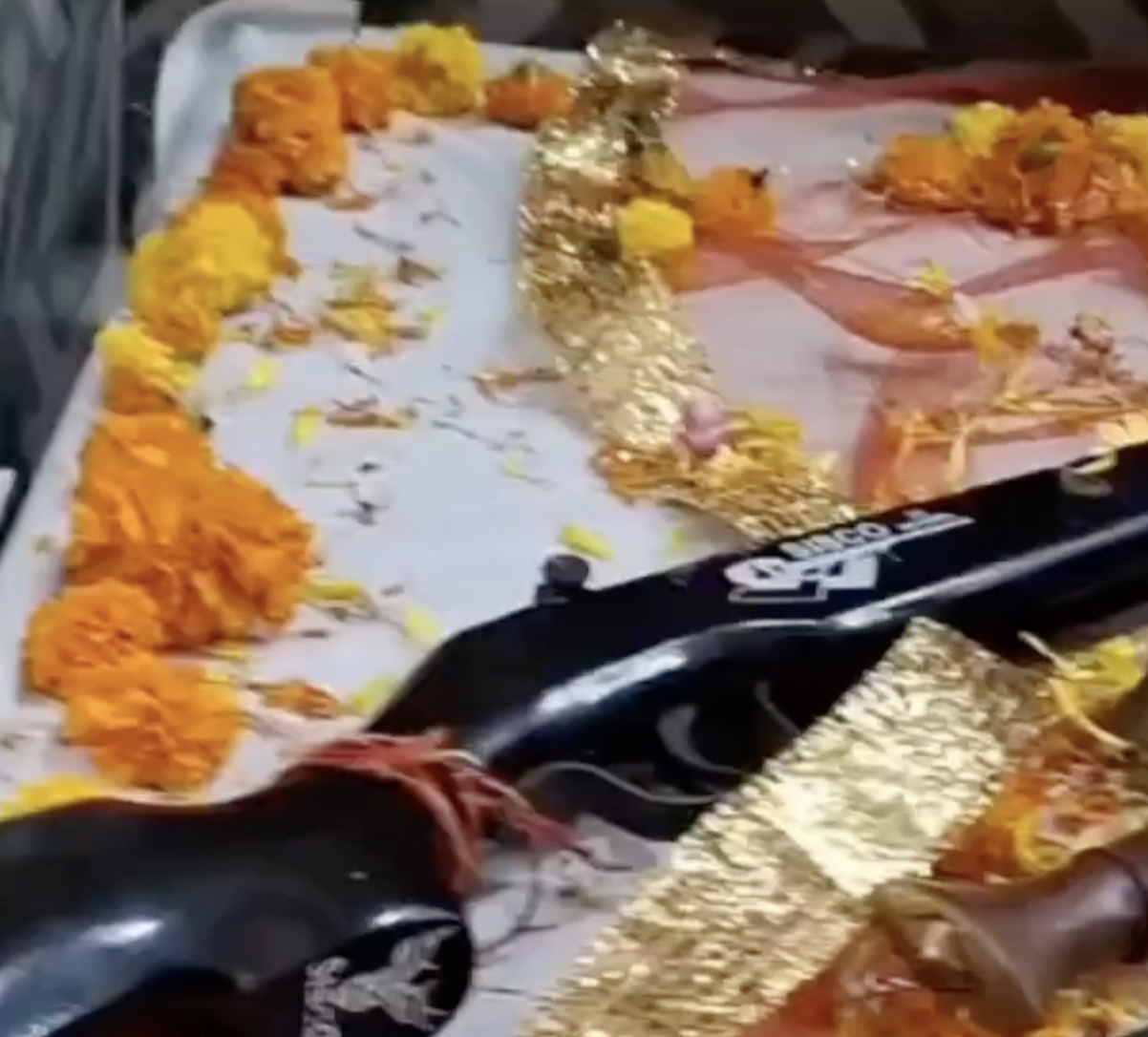 In Jammu, VHP-Bajrang Dal hold Shastra Pujan with guns swords and slogans