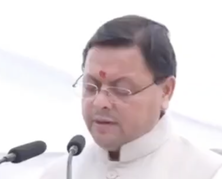 In Muzaffarnagar, CM Dhami touts “love jihad” “land jihad” and demolitions as achievements