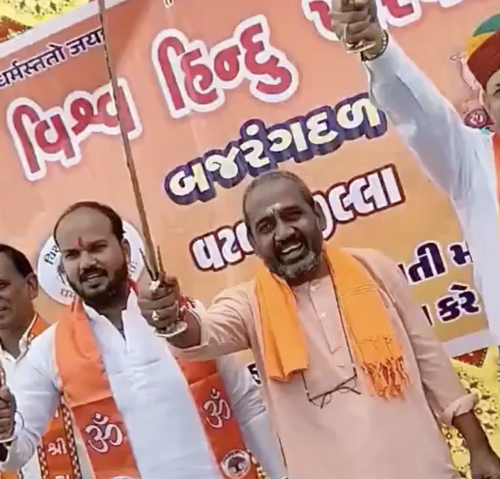 In Vatva, VHP–Bajrang Dal conduct Shastra Puja brandishing swords