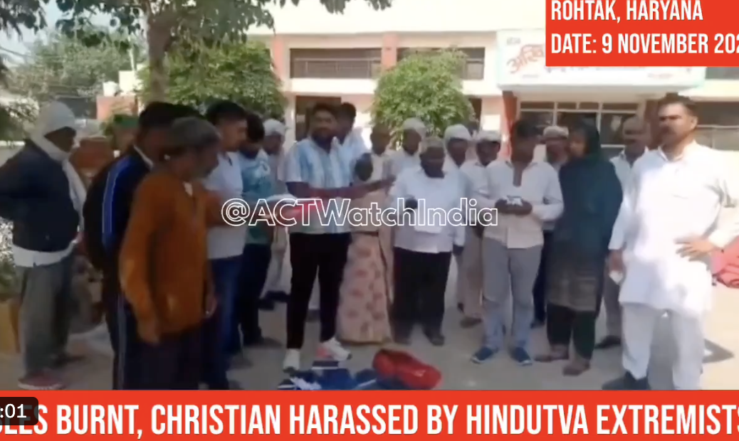 Mob Forces Christians to Burn Copies of Bible, Renounce Faith in Haryana’s Rohtak (Clarion India)