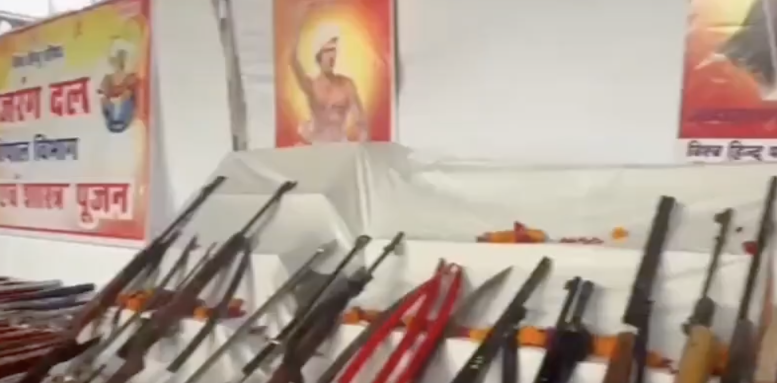 In Bhopal, Shastra Pujan speakers urge arming, boycott non-Hindu vendors, and peddle “love jihad”