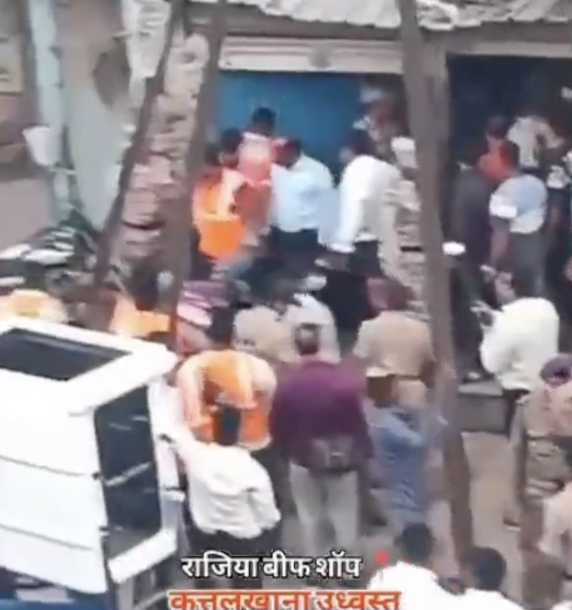 In Sambhajinagar, shop accused of beef is demolished following vigilante clashes