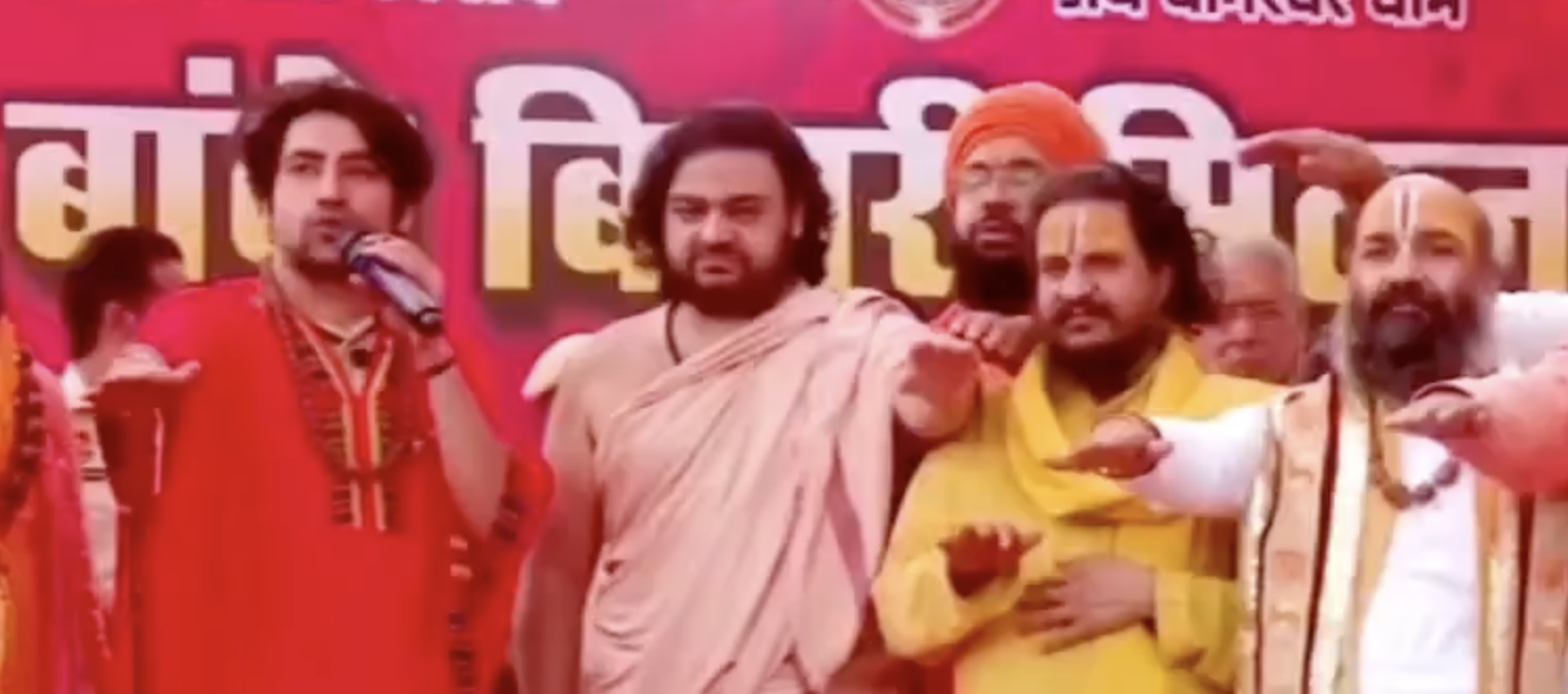 In Palwal, Shastri Leads Pledge to Establish a Hindu Rashtra