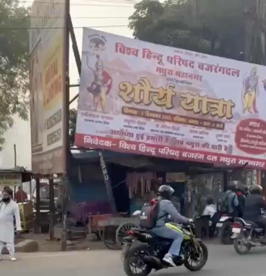 In Mathura, VHP Posters Declare ‘Ayodhya Is Ours, Mathura Is Next’