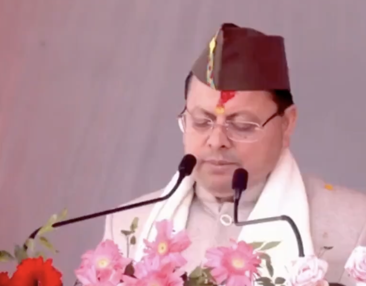 In Almora, CM Dhami Pushes ‘Land Jihad’ Crackdown and Attacks Opposition Over Madrasas