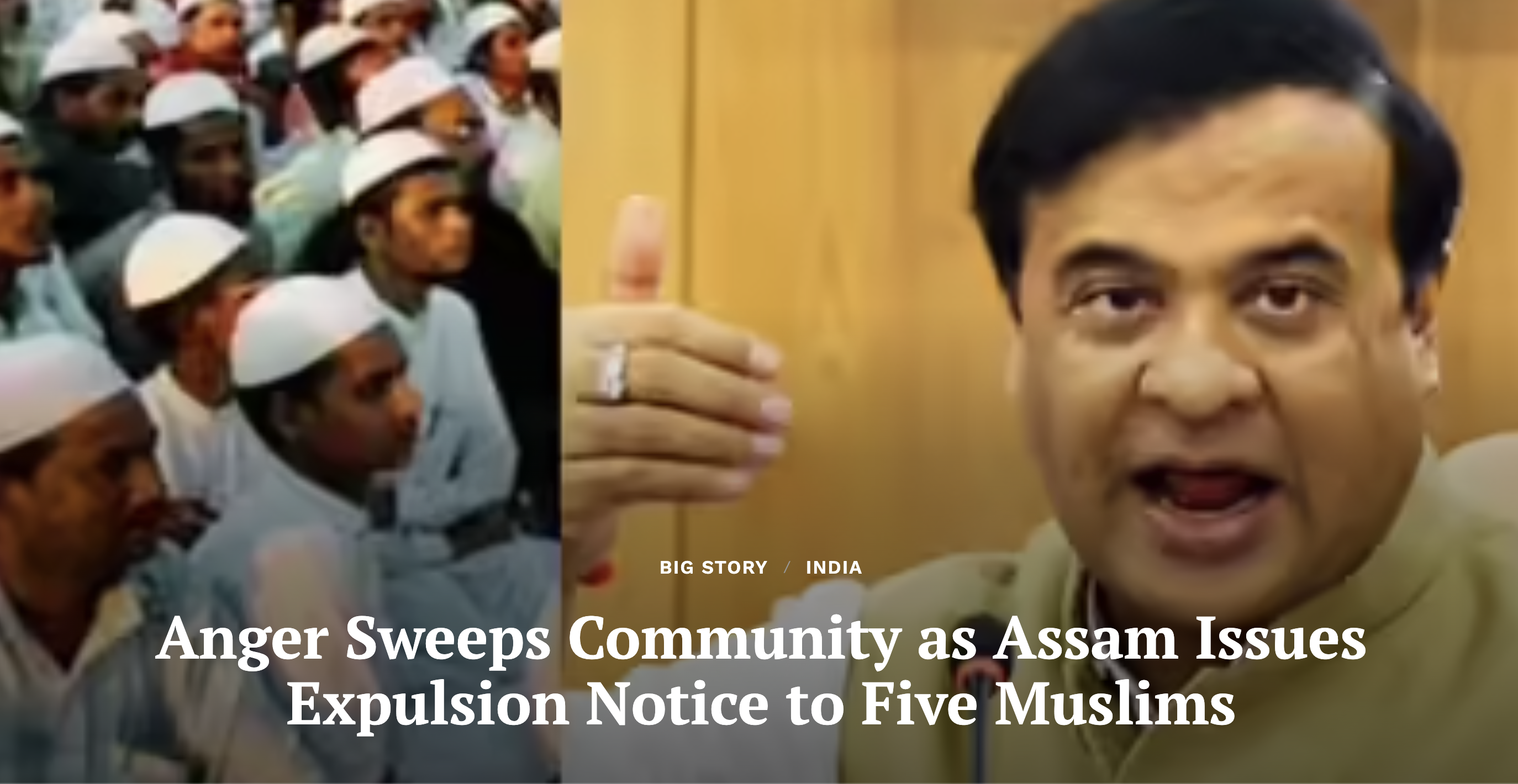 Anger Sweeps Community as Assam Issues Expulsion Notice to Five Muslims (Clarion India)