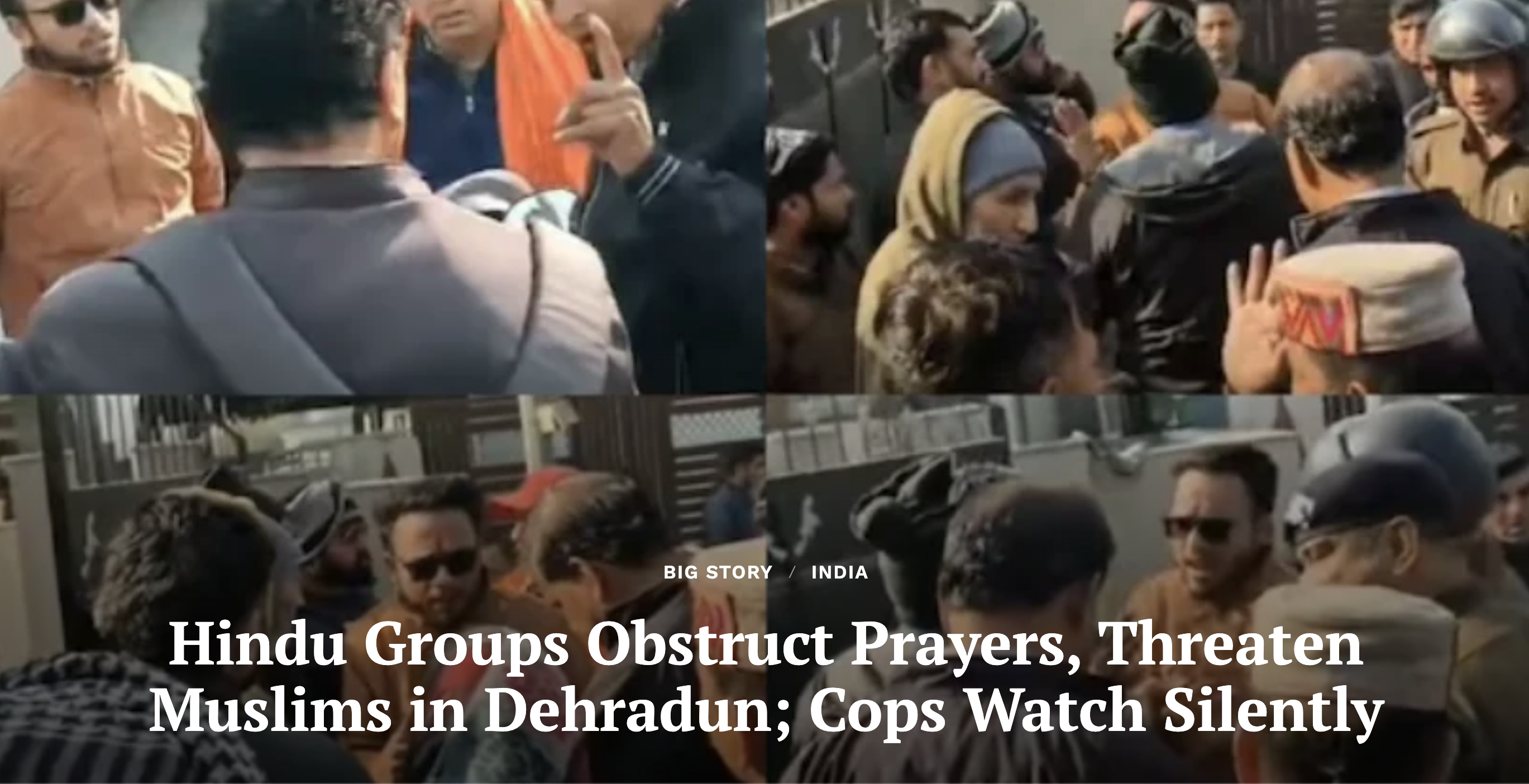 Hindu Groups Obstruct Prayers, Threaten Muslims in Dehradun; Cops Watch Silently (Clarion India)