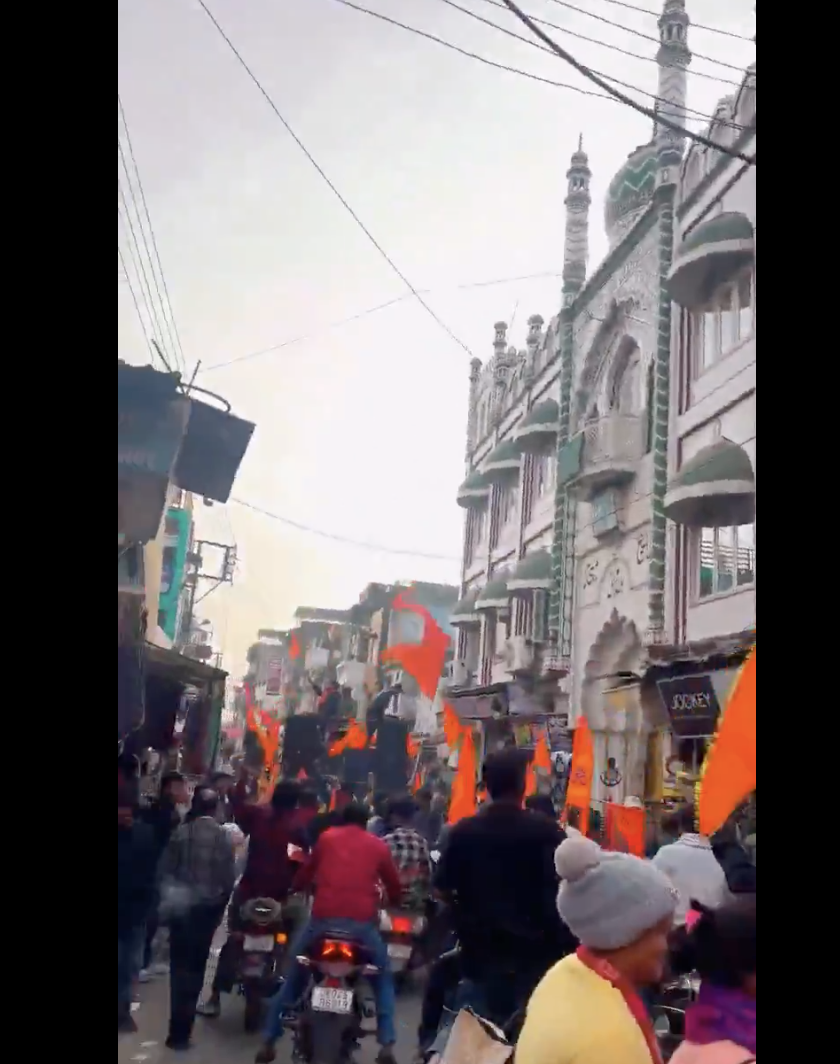Hindutva Men Create Ruckus Near Mosque in Haldwani, Raise Inflammatory Slogans (Clarion India)