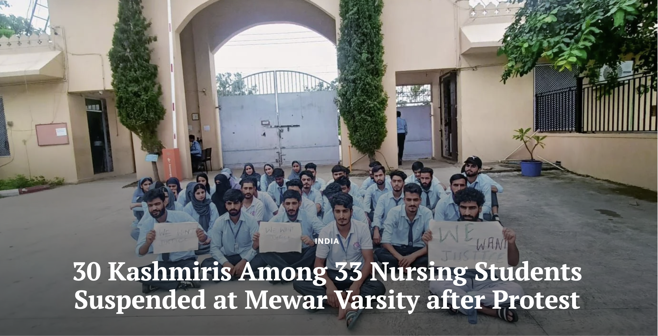 30 Kashmiris Among 33 Nursing Students Suspended at Mewar Varsity after Protest (Clarion India)