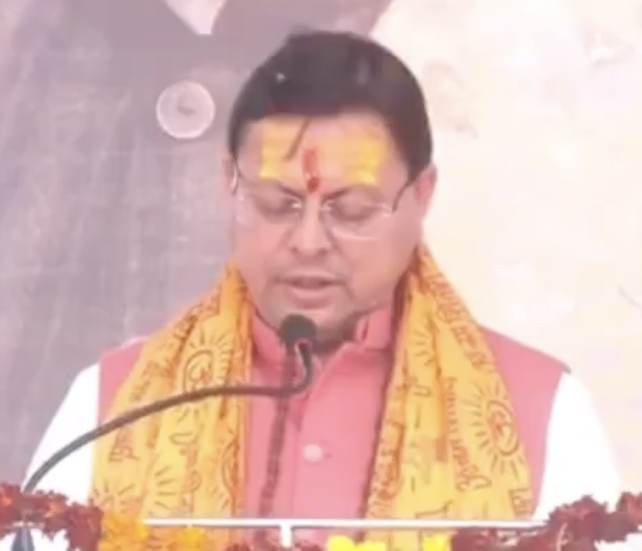 In Khatima, CM Dhami Repeats ‘Land Jihad’ and Madrasa Crackdown Claims