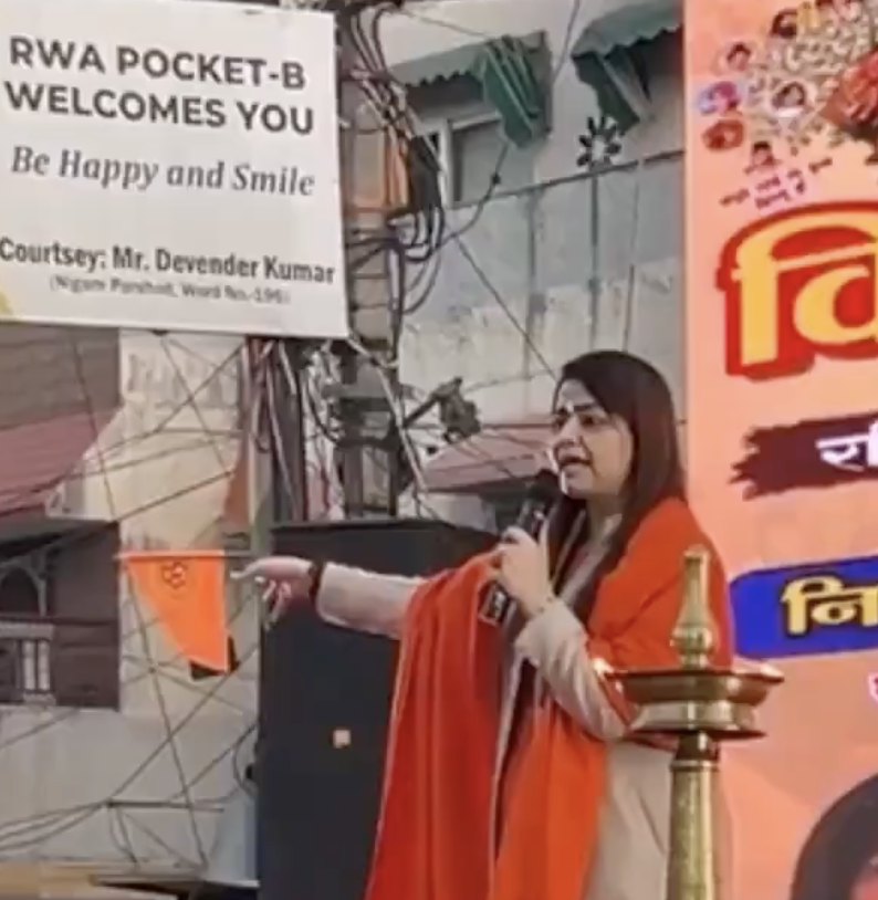 In Delhi, Sadhvi Pragya Bharti Pushes ‘Love Jihad’ and Conversion Conspiracies