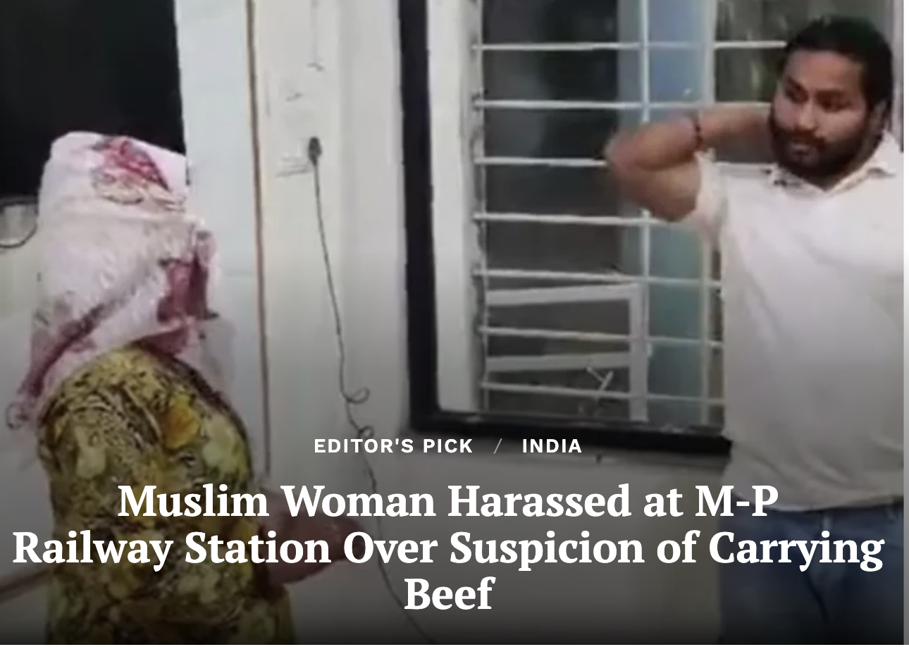 Muslim Woman Harassed at M-P Railway Station Over Suspicion of Carrying Beef (Clarion India)