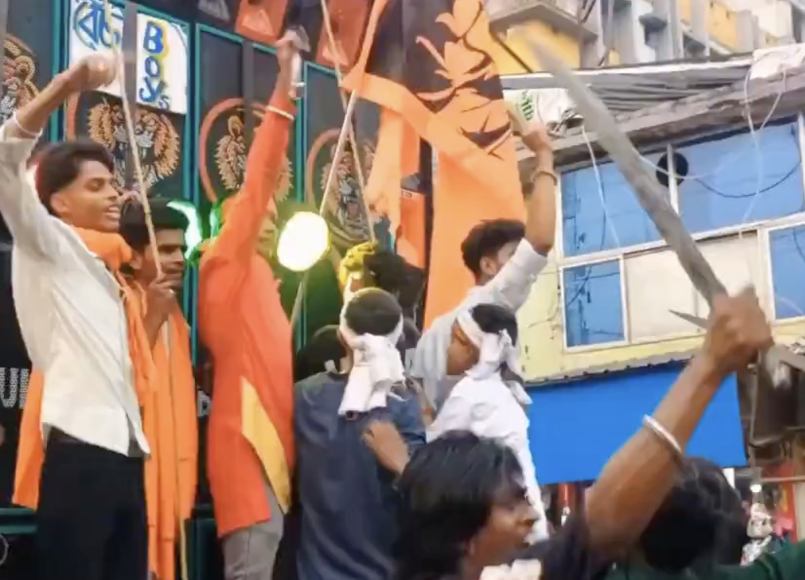 In Hooghly, Ram Navami Procession Participants Brandish Swords