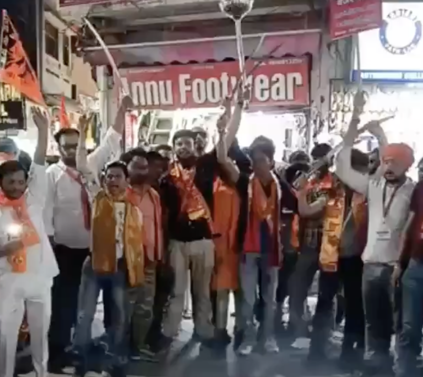 In Haridwar, Hanuman Janmotsav Procession Features Sword Display