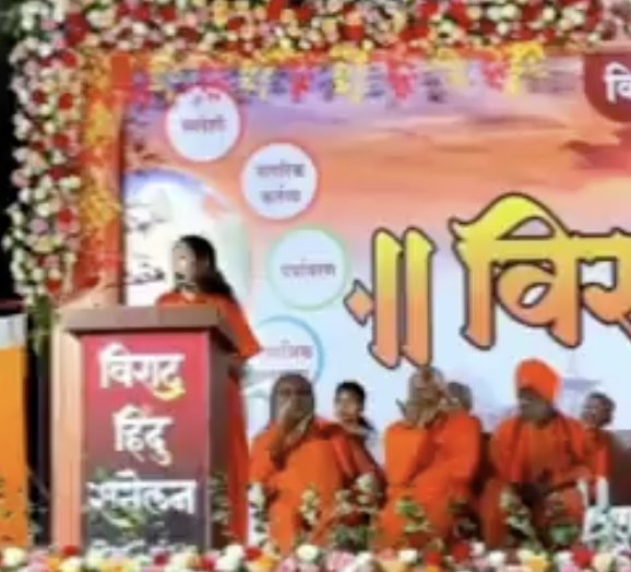 In Jalgaon, Sadhavi Dharmsihani Urges Boycott of Muslim Festivals