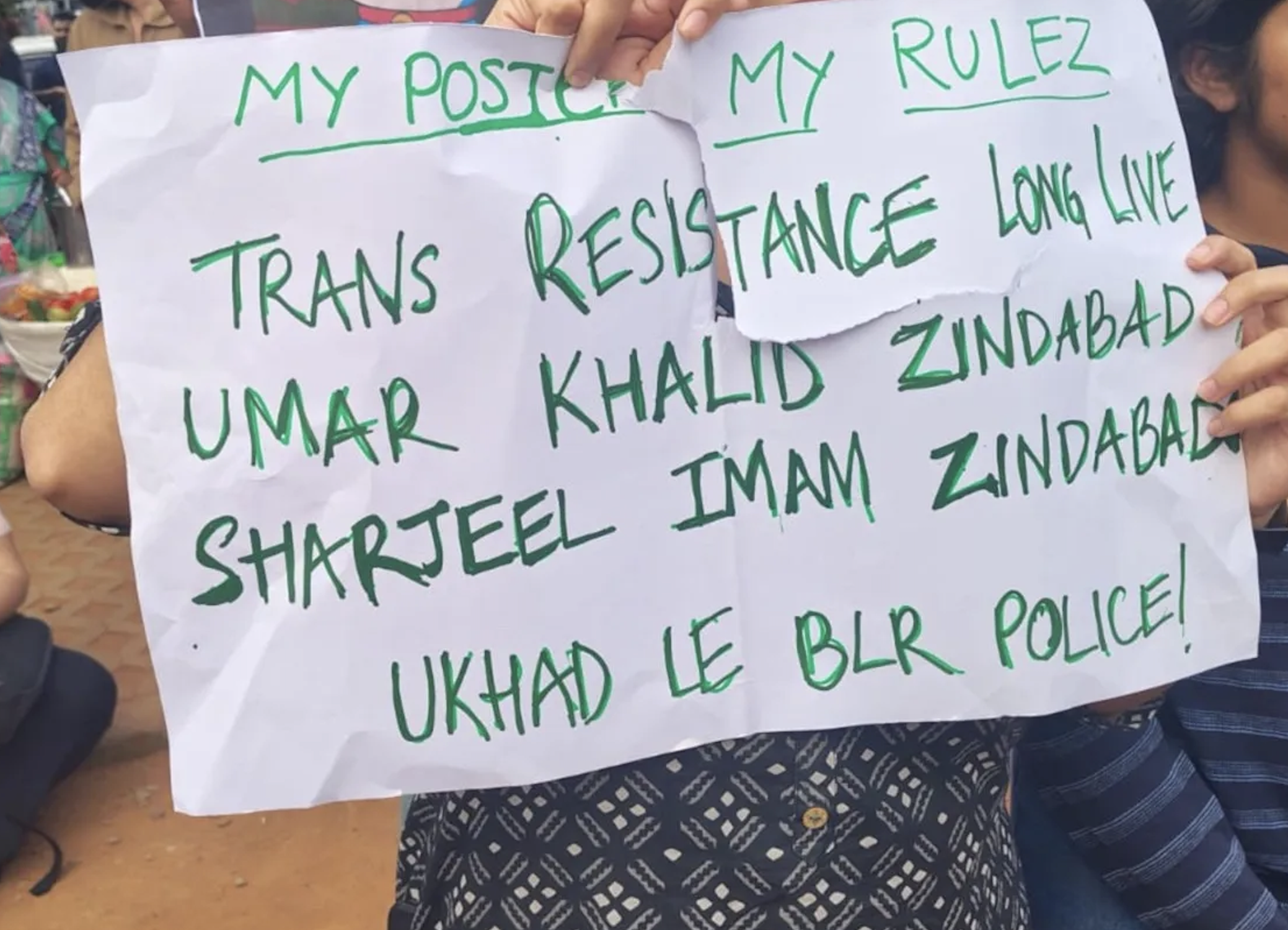 Bengaluru Police register suo motu FIR over posters expressing solidarity with Umar Khalid, Sharjeel Imam at NEET protest (Maktoob Media)