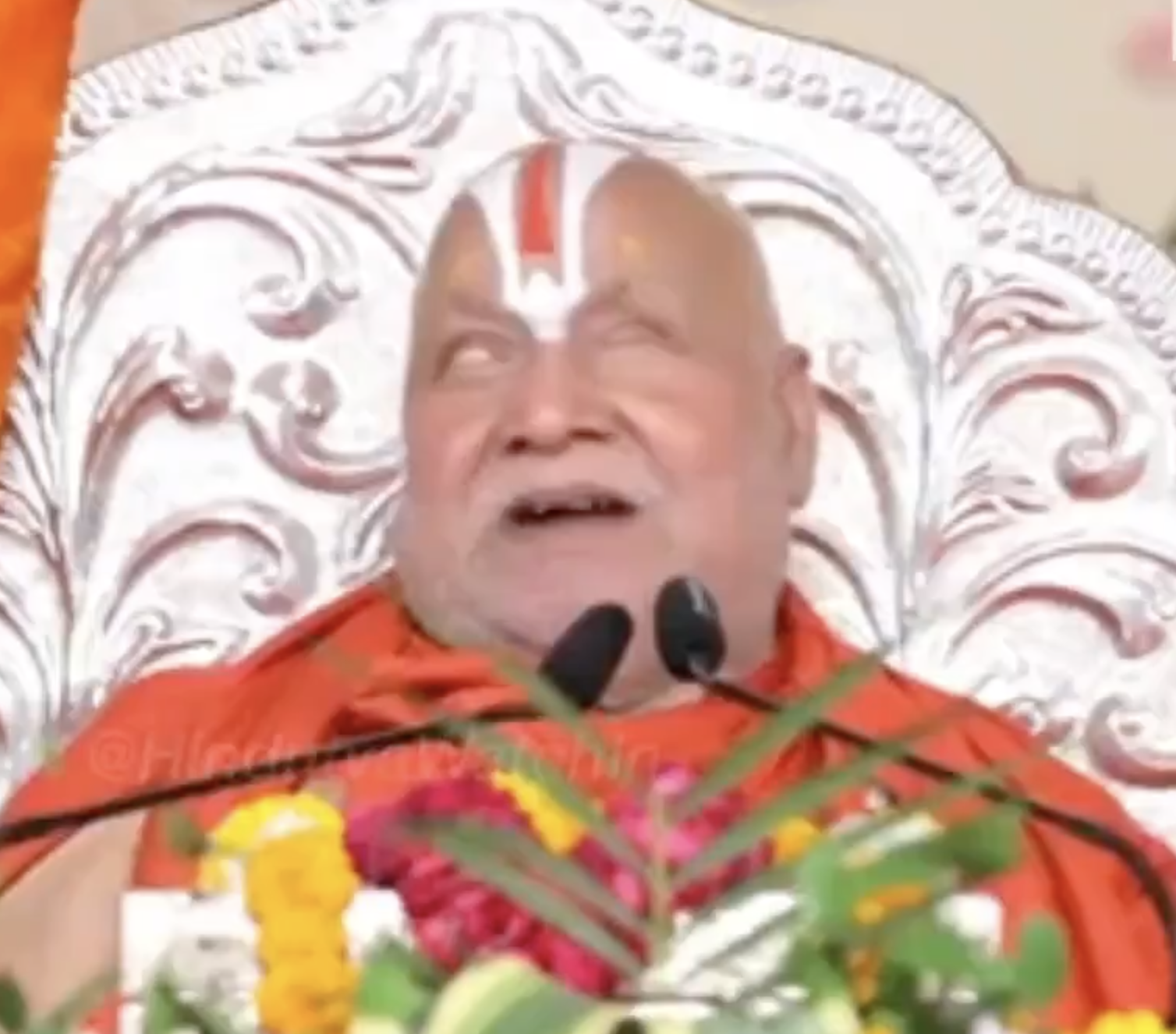 In Aligarh, Swami Rambhadracharya Promotes “Love Jihad” and “Land Jihad” Conspiracies